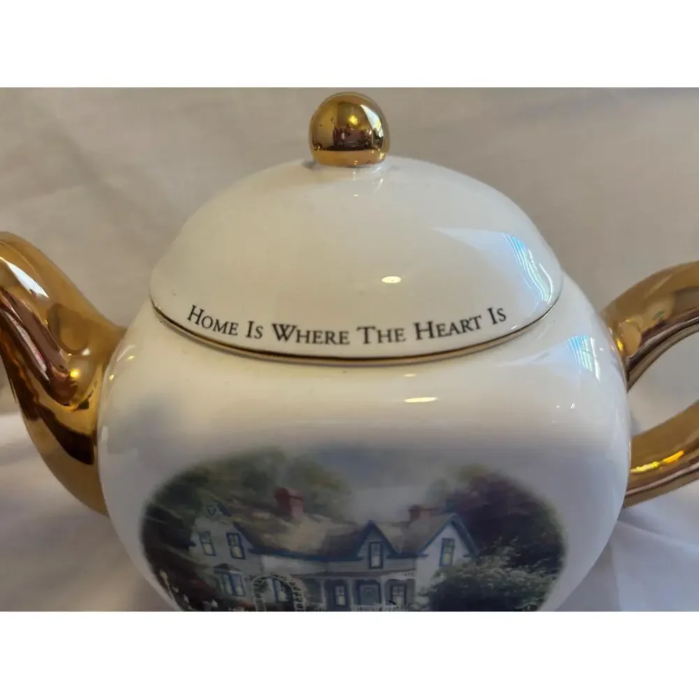 Thomas Kinkade‎ “Home is Where The Heart is” tea pot.